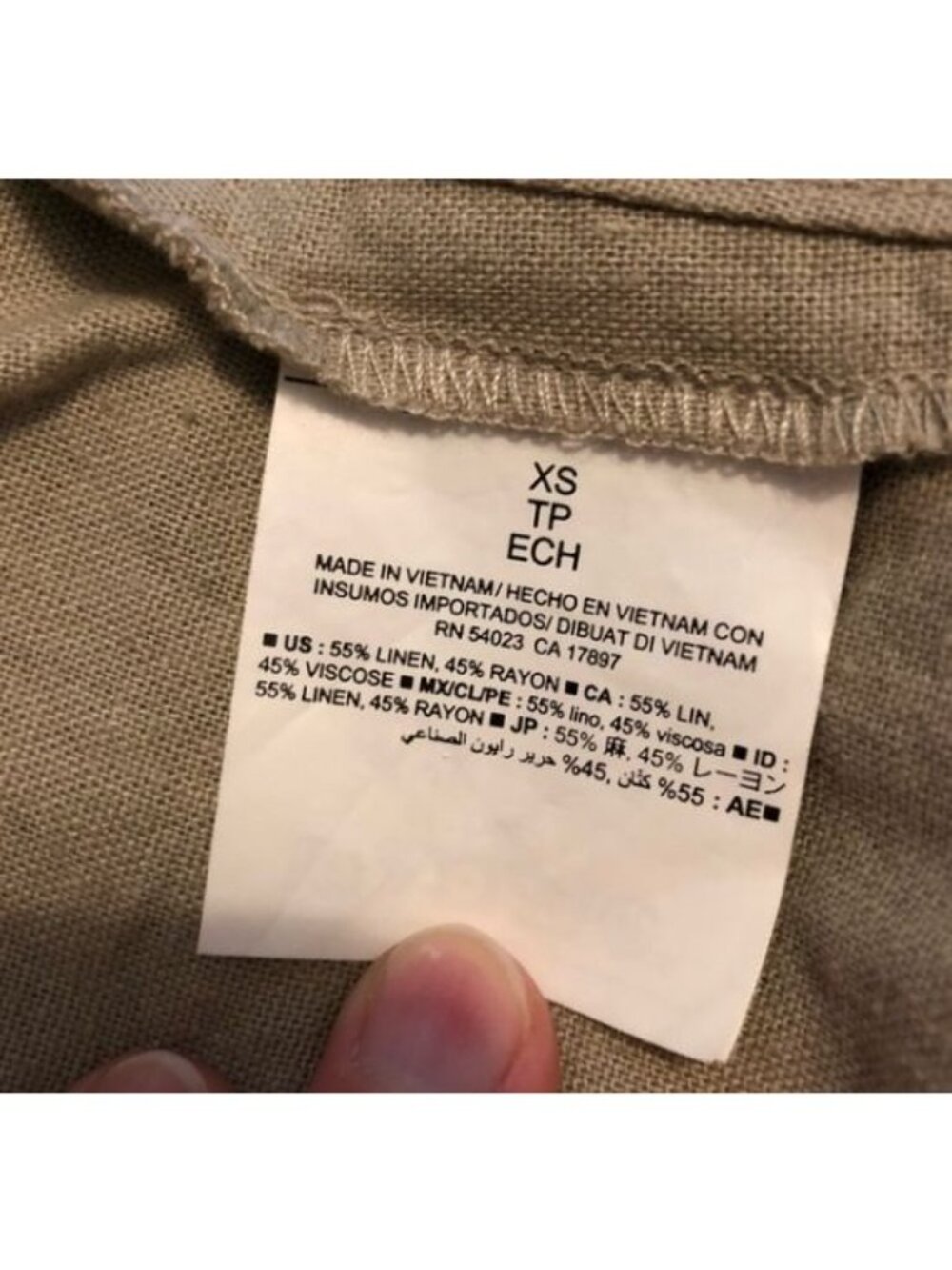 Old Navy Down the Shore Tan Linen Blend Mini Skirt XS - Picture 3 of 4
